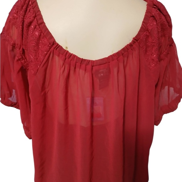 Torrid Deep Red Blouse - Picture 5 of 10